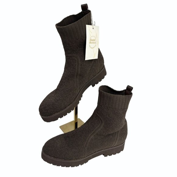 Andre Assous Shoes - Item: Andre Assous Women’s size 9 Pisces Featherweight Brown Sock Boots